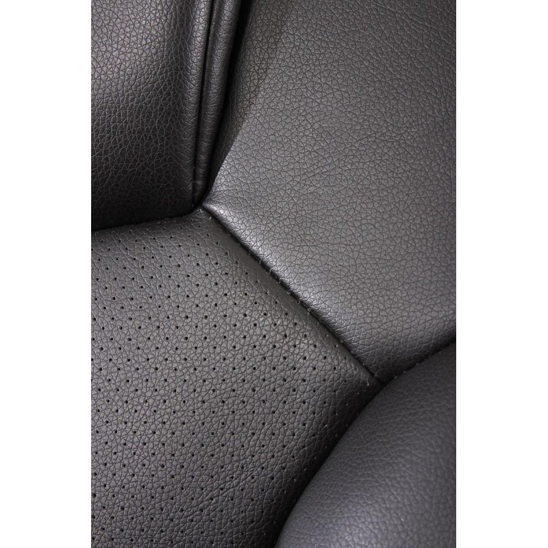 Silla de despacho CONIL en piel negra, basculante, acolchado