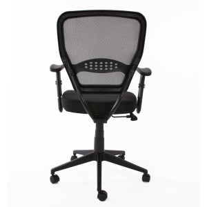 Silla de oficina XXL TENOYA acolchado en malla negra