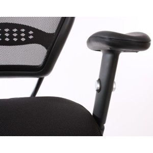 Silla de oficina XXL TENOYA acolchado en malla negra