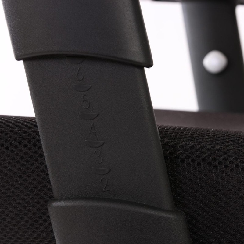 Silla de oficina XXL TENOYA acolchado en malla negra