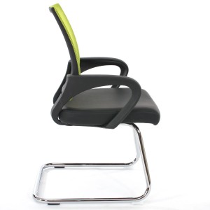 Lote 2 sillas confidente ergonómicas SEUL NET, malla/piel negro