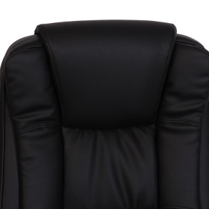 Silla de confidente ergonómica SALOME acolchada, piel negra