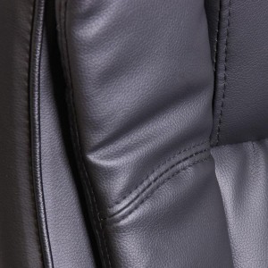 Silla de confidente ergonómica SALOME acolchada, piel negra