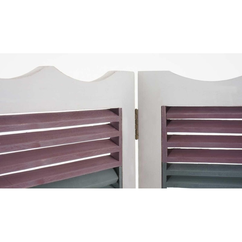 Biombo HAROLD, 170x160x2cm, estructura de madera en color blanco y multicolor