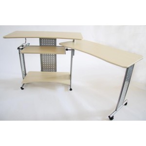 Mesa de ordenador HIDRA, en madera color crema, 85x190x50cm