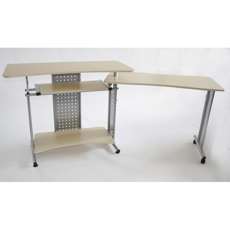 Mesa de ordenador HIDRA, en madera color crema, 85x190x50cm