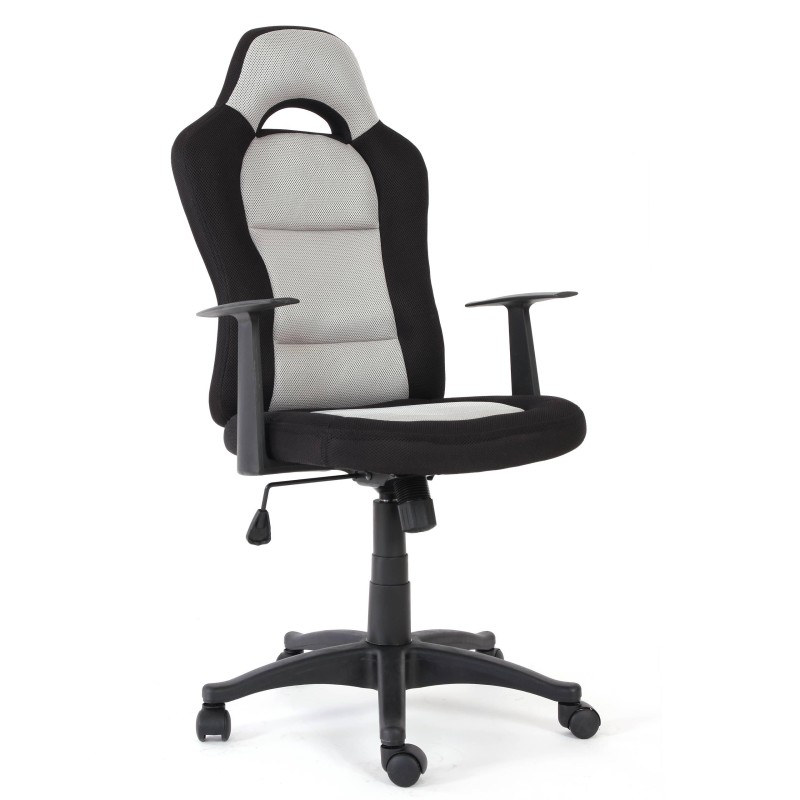 Silla ordenador IMOLA acolchada y transpirable, negro/gris