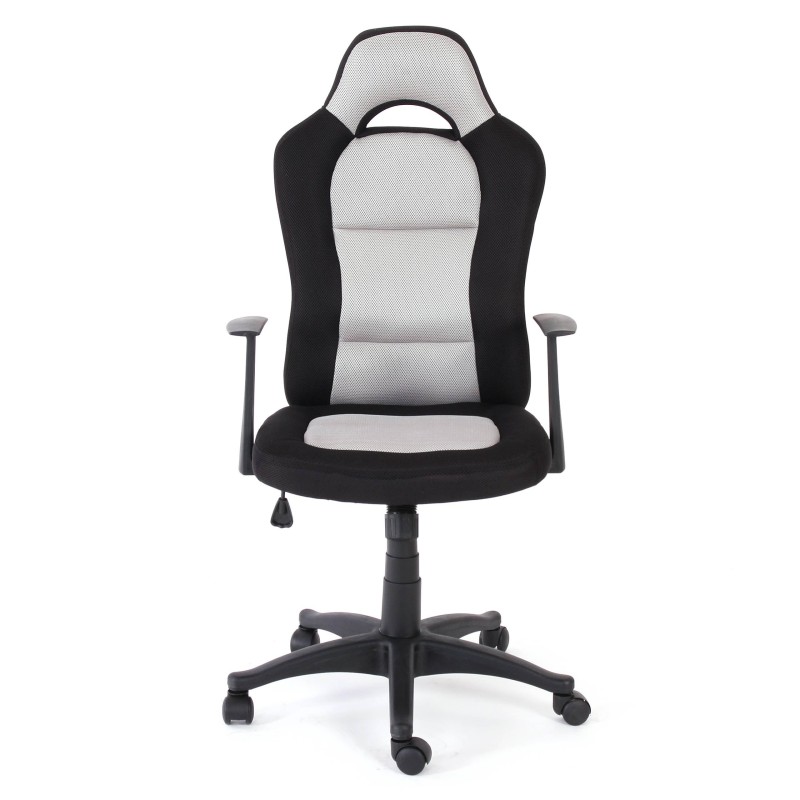 Silla ordenador IMOLA acolchada y transpirable, negro/gris