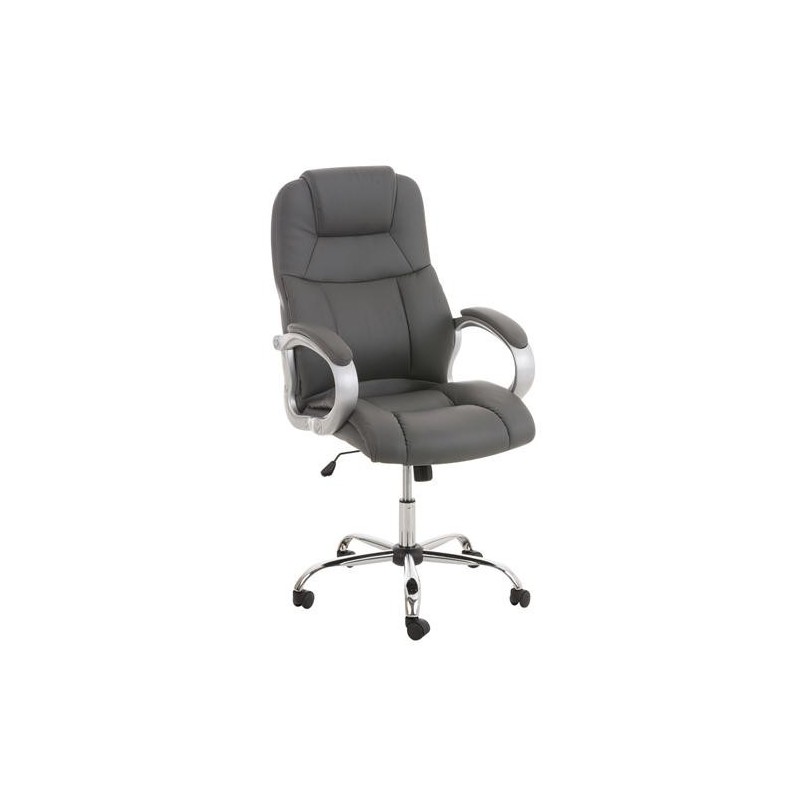 Sillón de oficina BOSTON, Gran acolchado, resistente hasta 150kg, base metálica, en negro