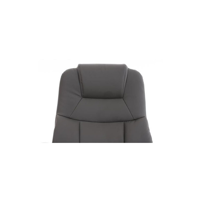 Sillón de oficina BOSTON, Gran acolchado, resistente hasta 150kg, base metálica, en negro