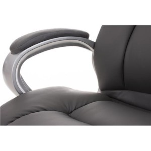 Sillón de oficina BOSTON, Gran acolchado, resistente hasta 150kg, base metálica, en negro
