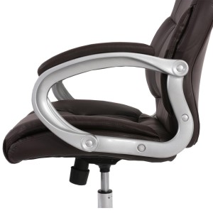 Sillón de oficina BOSTON, Gran acolchado, resistente hasta 150kg, base metálica, en negro