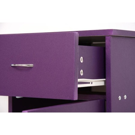 Mesa de escritorio ATLANTA, con almacenaje, morada, 100x50cm 2