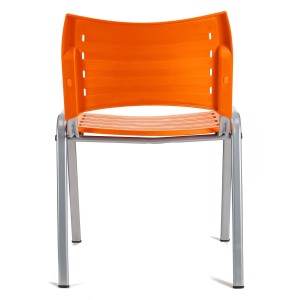 Silla de Confidente ELVA, apilable, Color Negro y Patas Grises