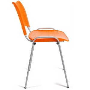 Silla de Confidente ELVA, apilable, Color Negro y Patas Grises