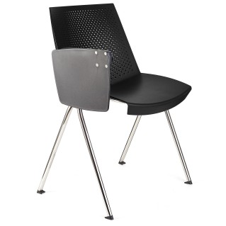 Silla de confidente ENZO CON PALA en color negro