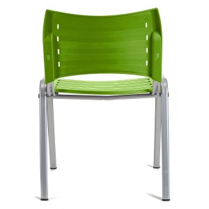 Silla de Confidente ELVA, apilable, Color Negro y Patas Grises