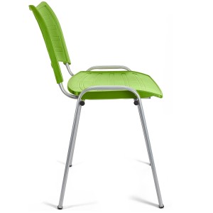 Silla de Confidente ELVA, apilable, Color Negro y Patas Grises