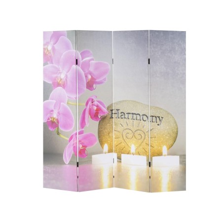 Biombo VINTAGE BUDA, 180x200x2,5cm, estructura de madera con tapizado de tela en poliester