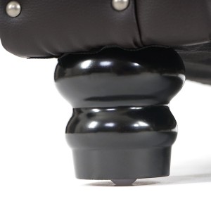 Sofá de 2 plazas CHESTER, muy elegante, en piel color negro