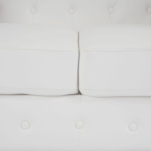 Sofá de 2 plazas CHESTER, muy elegante, en piel color negro