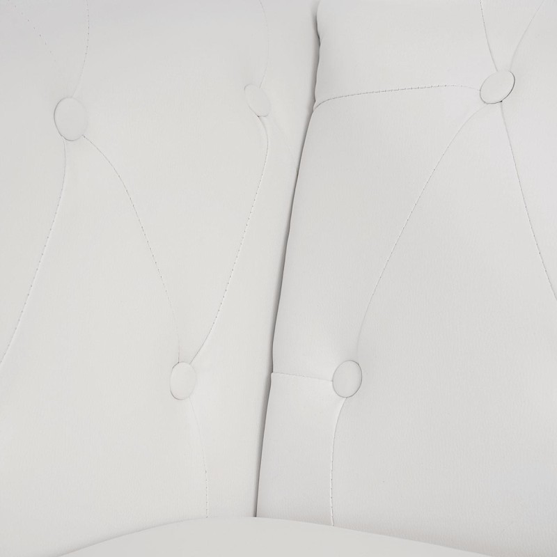 Sofá de 2 plazas CHESTER, muy elegante, en piel color negro