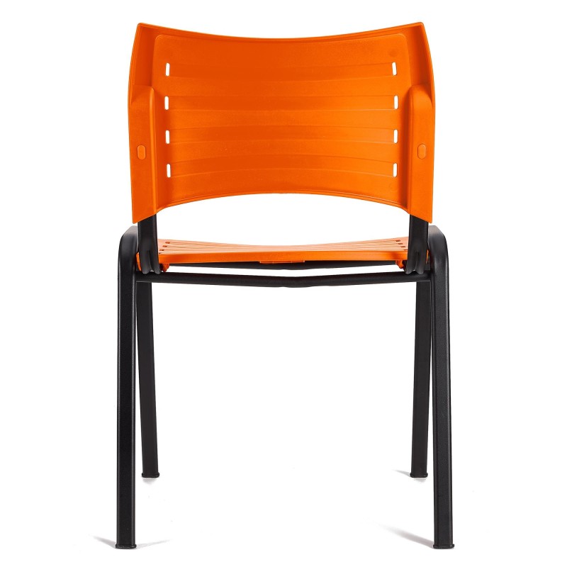 Silla de Confidente ELVA, apilable, Color Negro y Patas Negras