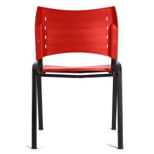 Silla de Confidente ELVA, apilable, Color Negro y Patas Negras