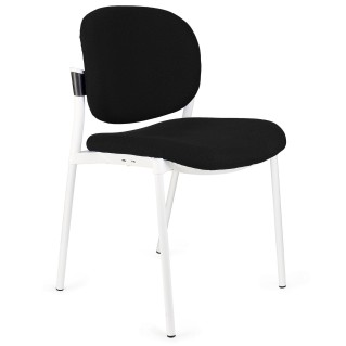 Silla de confidente ERIC RESPALDO ACOLCHADO en color negro