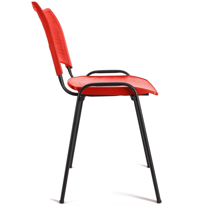 Silla de Confidente ELVA, apilable, Color Negro y Patas Negras