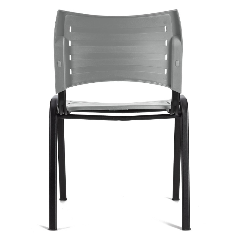 Silla de Confidente ELVA, apilable, Color Negro y Patas Negras