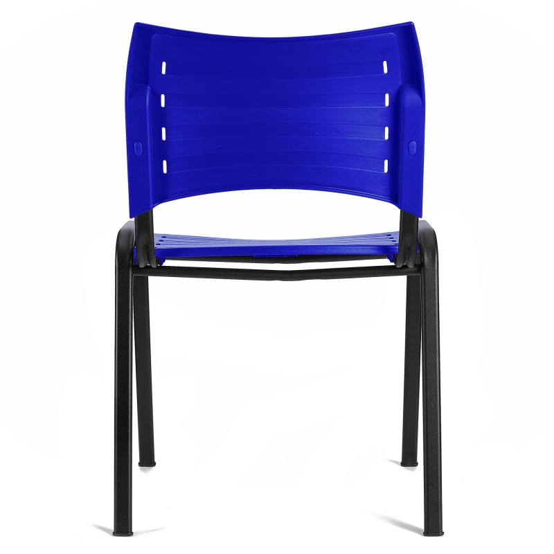 Silla de Confidente ELVA, apilable, Color Negro y Patas Negras