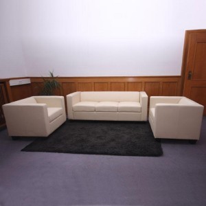 Sofá 3 plazas BASILIO, gran diseño y muy cómodo, en piel color negro