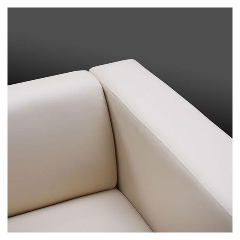 Sofá 3 plazas BASILIO, gran diseño y muy cómodo, en piel color negro