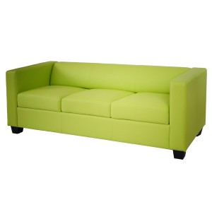 Sofá 3 plazas BASILIO, gran diseño y muy cómodo, en piel color negro