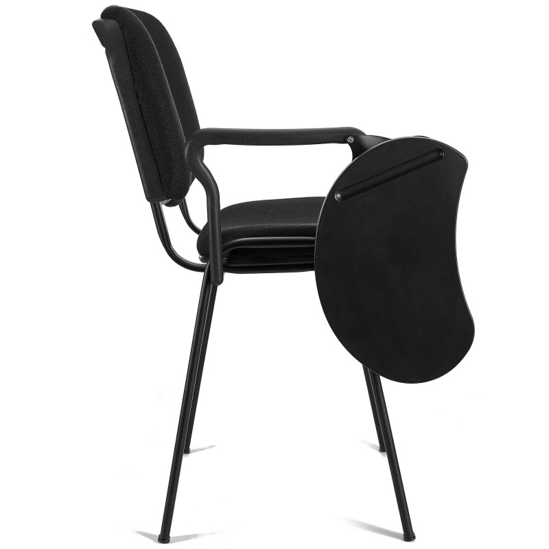 Silla de Confidente MOBY con PALA abatible para escritura en negro