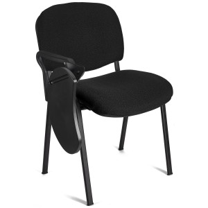 Silla de Confidente MOBY con PALA abatible para escritura en negro