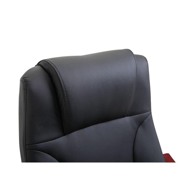 Sillón de oficina LIVERPOOL, gran acolchado en negro