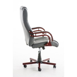 Sillón de oficina LIVERPOOL, gran acolchado en negro