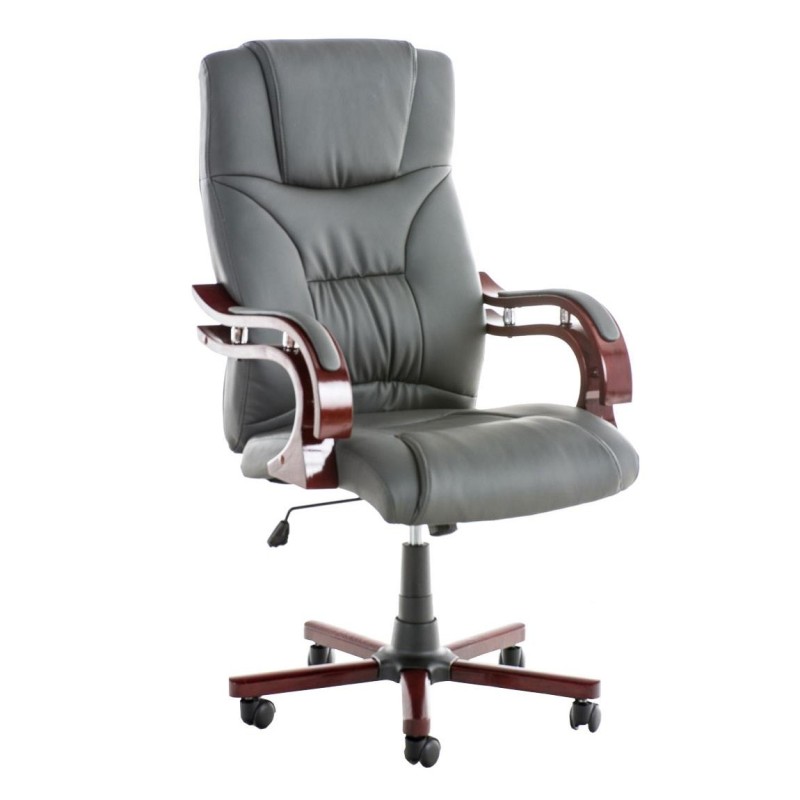 Sillón de oficina LIVERPOOL, gran acolchado en negro