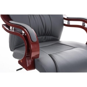 Sillón de oficina LIVERPOOL, gran acolchado en negro