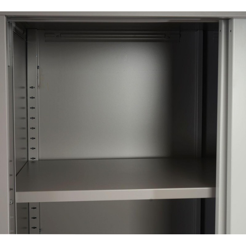 Armario archivador OLSEN PUERTAS CORREDERAS, gran capacidad y máxima robustez, color gris