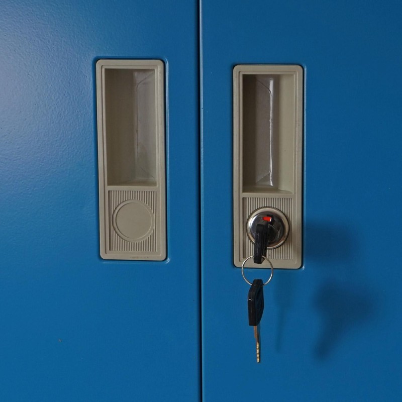 Armario archivador OLSEN 4 PUERTAS 2 CAJONES, gran capacidad y máxima robustez, color azul