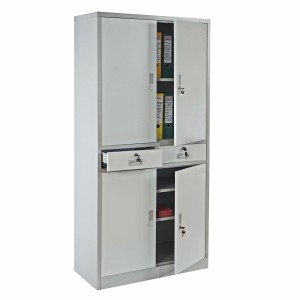 Armario archivador OLSEN 4 PUERTAS 2 CAJONES, gran capacidad y máxima robustez, color azul