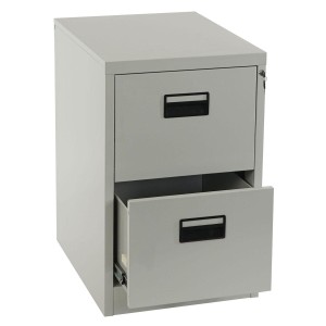Archivador EDWIN 2 CAJONES, gran capacidad de almacenaje, en chapa de acero, color gris