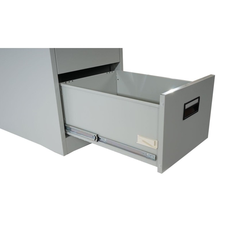 Archivador EDWIN 2 CAJONES, gran capacidad de almacenaje, en chapa de acero, color gris