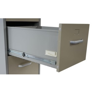 Archivador EDWIN 2 CAJONES (Asas), gran capacidad de almacenaje, en chapa de acero, color gris