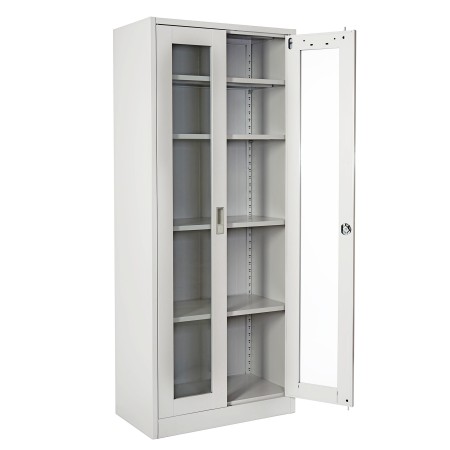 Armario archivador HALVAR 2 PUERTAS, gran capacidad y máxima robustez, color gris claro 2