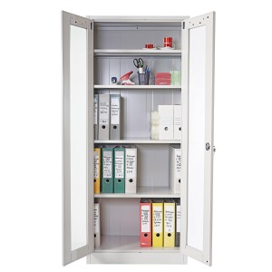 Armario archivador HALVAR 2 PUERTAS, gran capacidad y máxima robustez, color gris claro