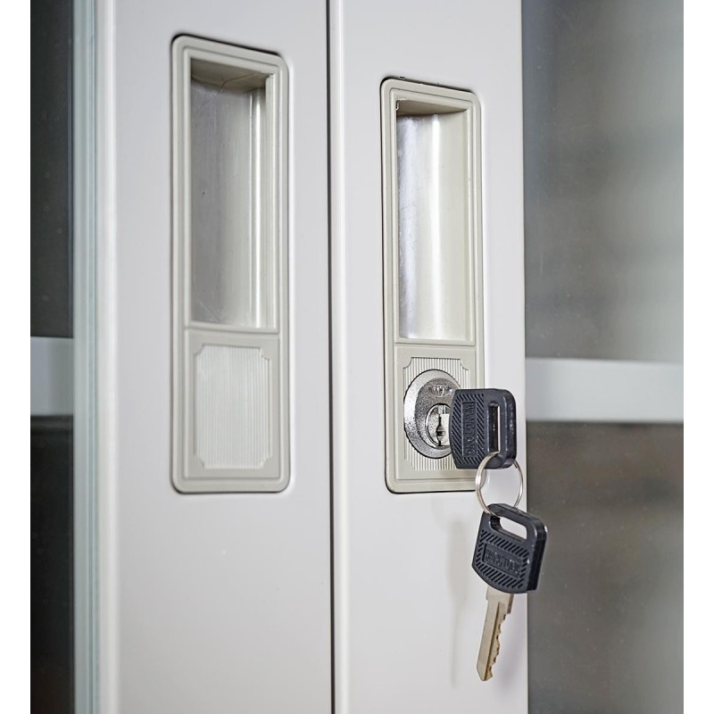 Armario archivador HALVAR 2 PUERTAS, gran capacidad y máxima robustez, color gris claro